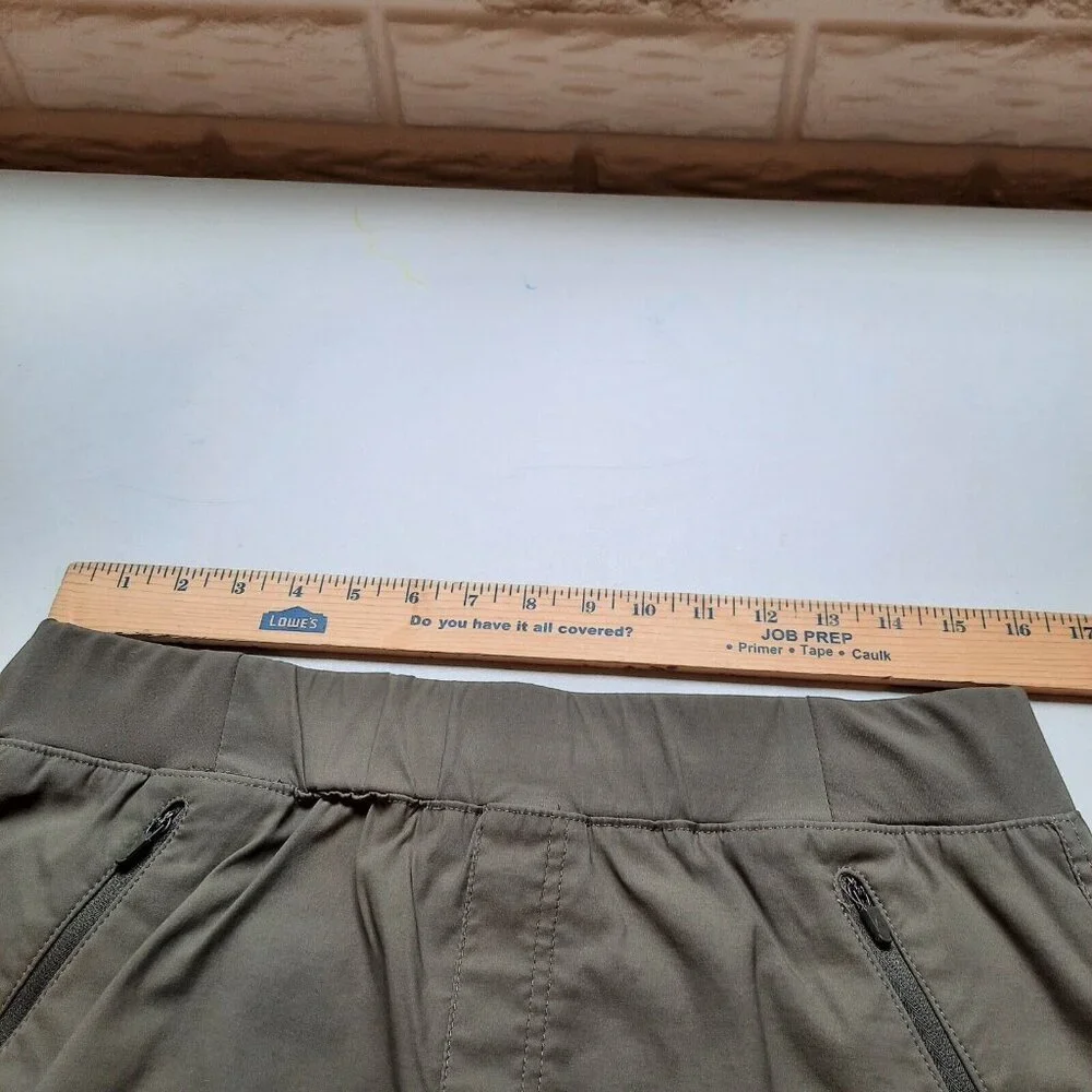 Eddie Bauer First Ascent Shorts Womens 12 Green Pull On Hiking Stretch‎ Nylon